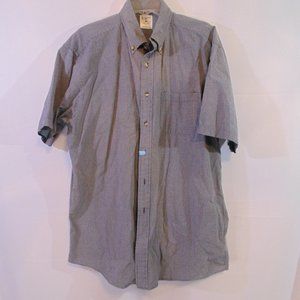 Brooks Brothers blue/white check short sleeve button down shirt Large